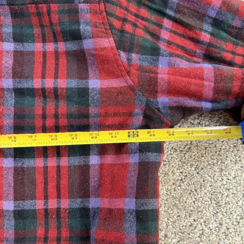 Vintage Joseph Horne Jacket Mens XL Red Plaid Wool Quilted Flannel Lined